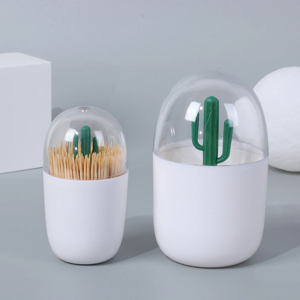Porte-cure-dents anti-poussière boîte de coton-tige décoration de Table  boîte de cure-dents de dessin animé mignonéconomiser de l'espace