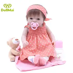 20 дюймов 50 см Bebes reborn menina полный Силиконовый reborn baby куклы-игрушки для девочек для детей подарок настоящий ребенок кукла живой