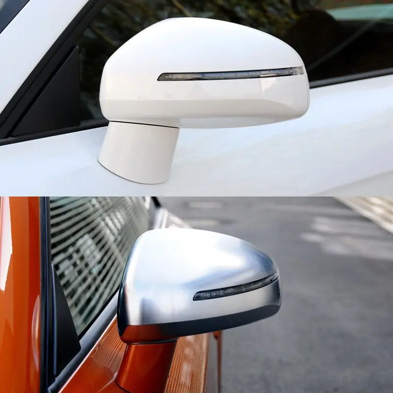 2pcs Silver ABS Chrome Side View Mirrors Replacement Caps Cover For