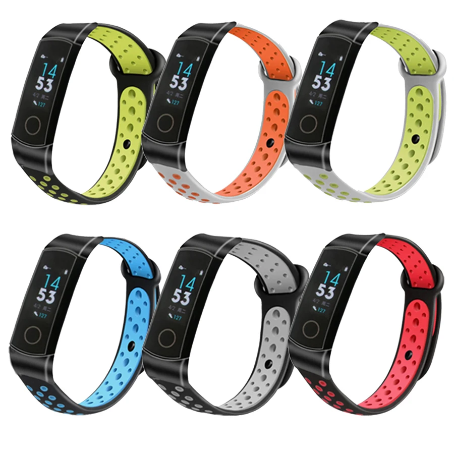 Ремешок для умного браслета Honor Band 4 спортивный браслет двухцветный наручный