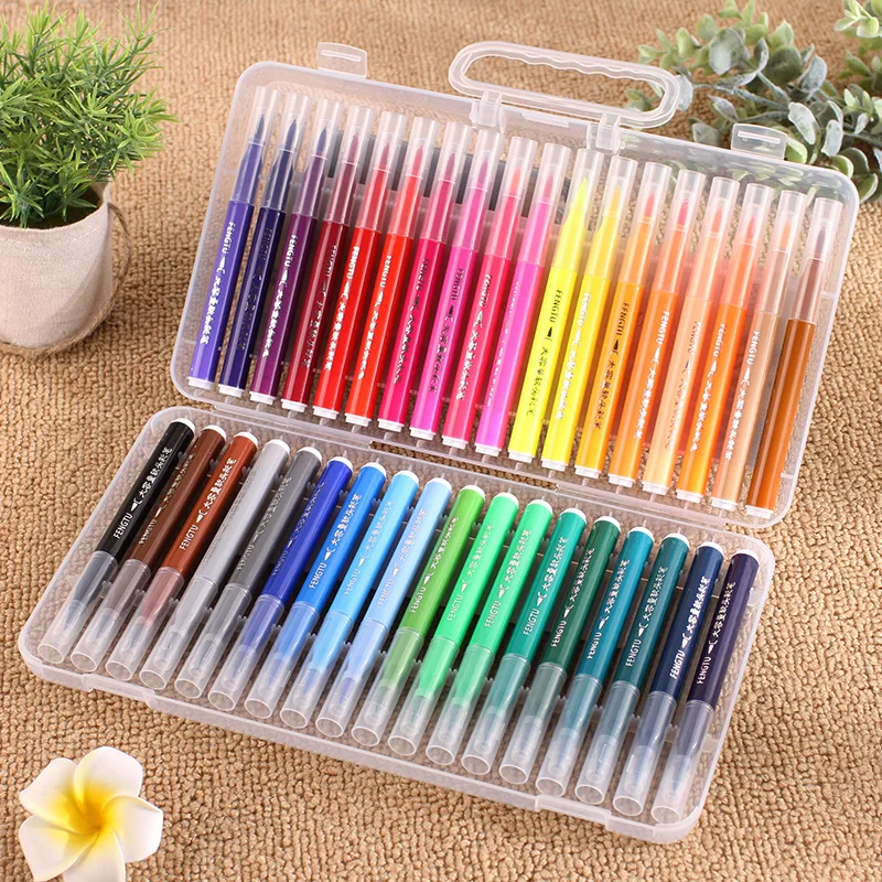 

12/24/36pcs Fineliner Art Marker Soft Drawing Brush Pen Set Professional Art School Supplies Pencil write Painting Stationery