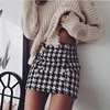Closeout Designer Skirt Runway Houndstooth High-Street Double-Breasted Women's New-Fashion Tweed 87ZY58nG