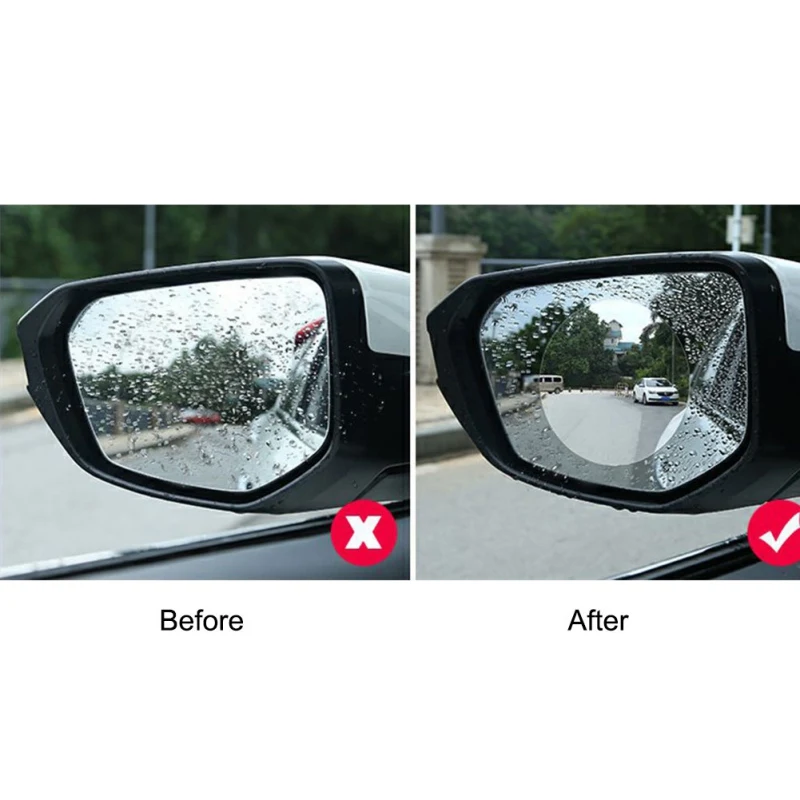 

2PCS Car Rearview Mirror Protective Film Anti Fog Window Clear Rainproof Rear View Mirror Protective Soft Film Auto Accessories