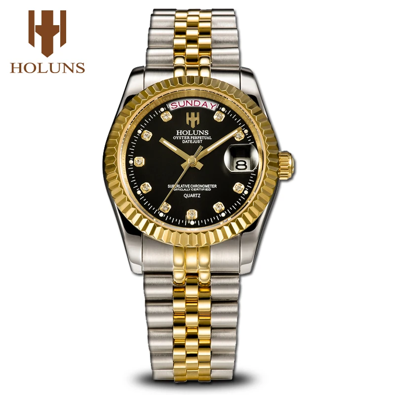 

Mens Watches Top Brand Luxury Gold Male Support Dropshipping Fashion Wrist Watch Diamond Quartz Stainless Steel Classic Calendar
