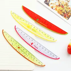 15 см милые каwaii пластиковые линейка Творческий фруктовая линейка для детей Студент Новинка пункт корейский Канцелярские случайный цвет