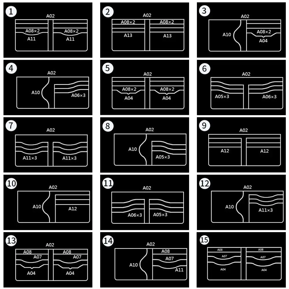 Ceny 13 sztuk klasyczny portfel wzór formy przezroczysty akryl szablon szablon zestaw skóra Craft DIY narzędzie szablon do szycia