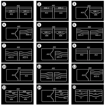 

13Pcs Classic Short Wallet Pattern Mold Clear Acrylic Stencil Template Set Leather Craft DIY Tool Sewing Template