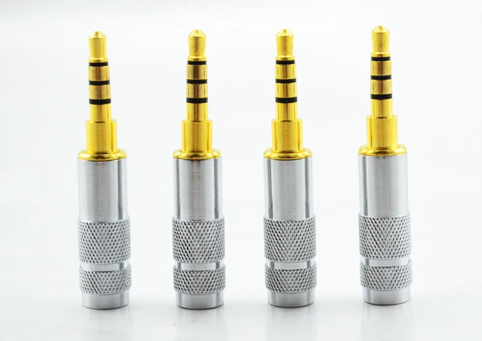 10 шт. позолоченный 6 мм 3 5 4 полюса стерео разъем для наушников адаптер|adapter 3.5mm|adapter