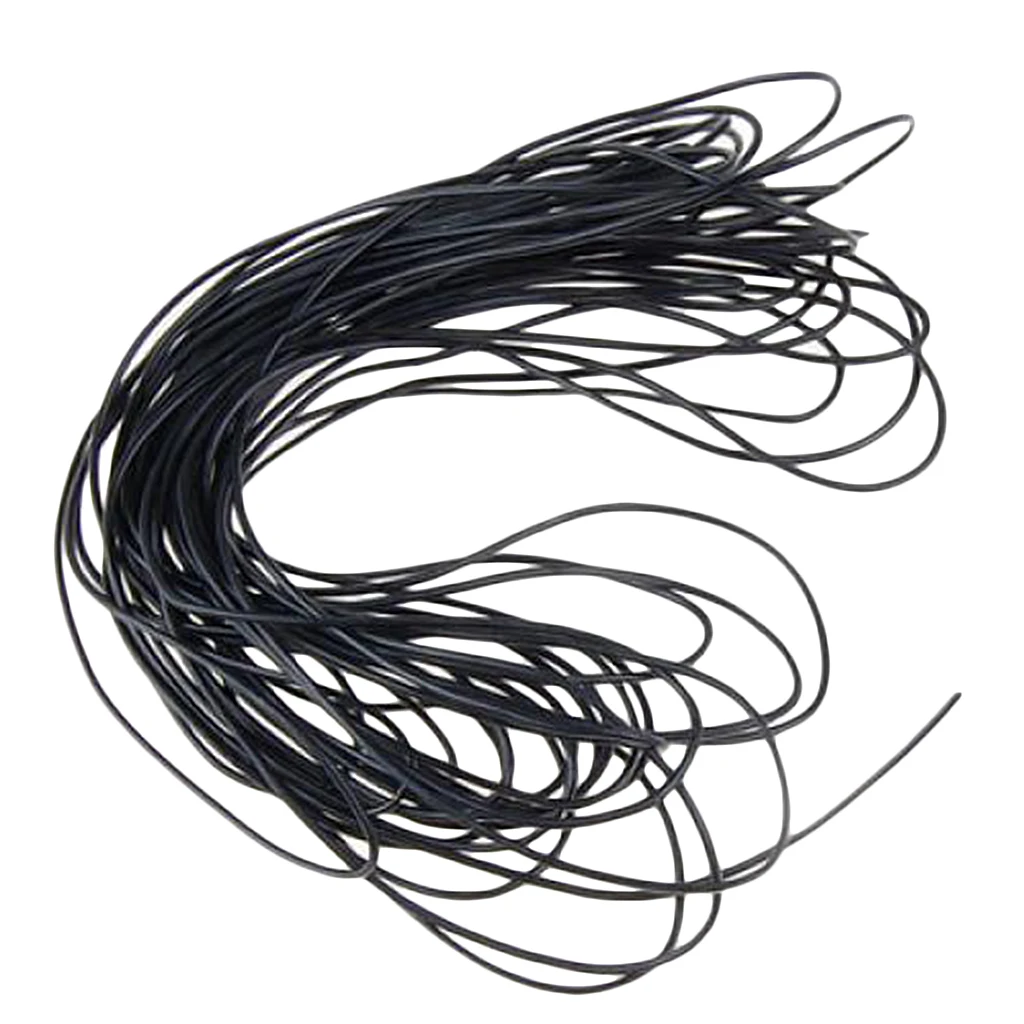 DIY Black 10M Round Leather Cord Chain, Jewelry Pendant Necklace Accessories Rope 1. 5mm