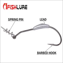 5 шт. мягкие приманки Крючки рыболовная приманка кривошипный крючок рыболовный крючок добавить пружины добавить свинец Мягкая приманка мягкий червь Крючки рыболовные снасти