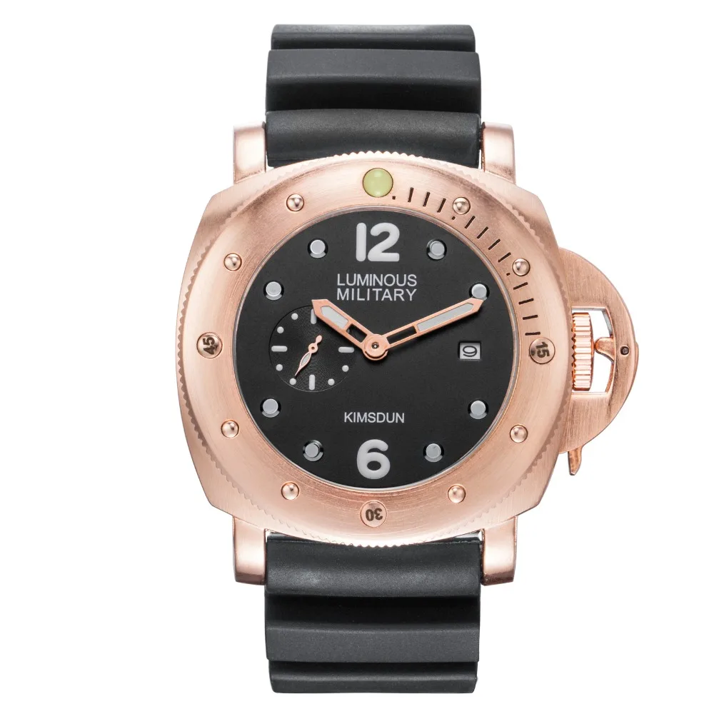 KIMSDUN brand men's silicone strap waterproof quartz watch fashion trend military luminous clock lu