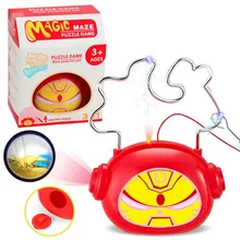 Забавный Электрический коллизионный лабиринт Железный человек милый прочный пластиковый образовательный копилка для малыша