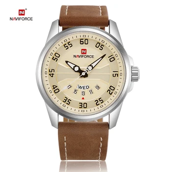

NAVIFORCE Top Luxury Brand Men Quartz Watch Fashion Casual Men Watches Waterproof Male Clock Leather Watches Relogio Masculino
