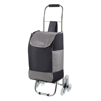 

Grocery cart small cart home shopping cart climbing stairs folding trolley car elderly stainless steel trolley car light trailer