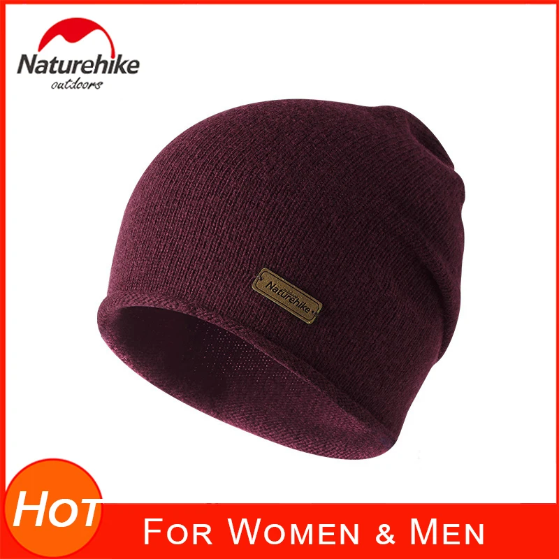 Naturehike уличная походная зимняя шапка бини Смешанная шерстяная вязаная шапка для мужчин и женщин уличная шапка с черепом пара стиль