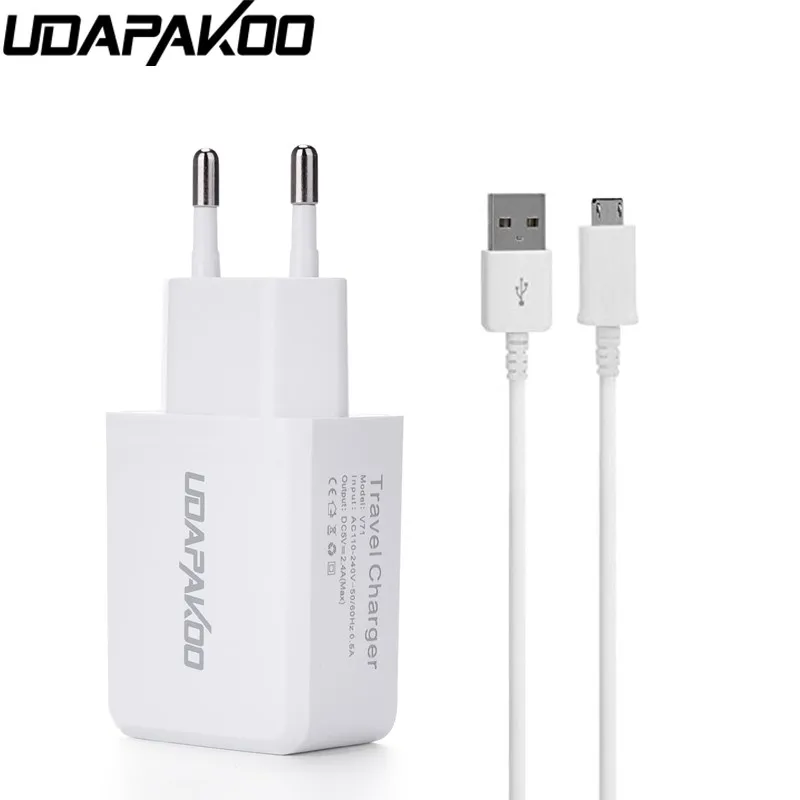 Настенное зарядное устройство 2 а с европейской вилкой + Кабель Micro USB для Samsung Galaxy