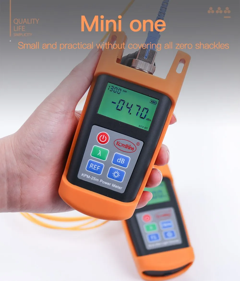 

2 PCS/ Lot Fiber Optic Power Meter FTTH Fiber Optical Handheld Test Tool KPM-25M OPM Tester with SC Connector -70~+10 dBm