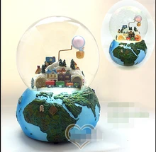 free shipping Voice luminous crystal ball music box Earth