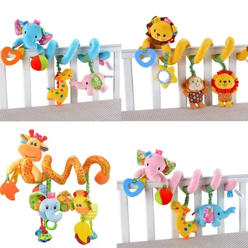 

Soft Infant Crib Bed Stroller Toy Creative Spiral Baby Toys For Newborns Car Seat Educational Rattle Baby Towel Education Toys