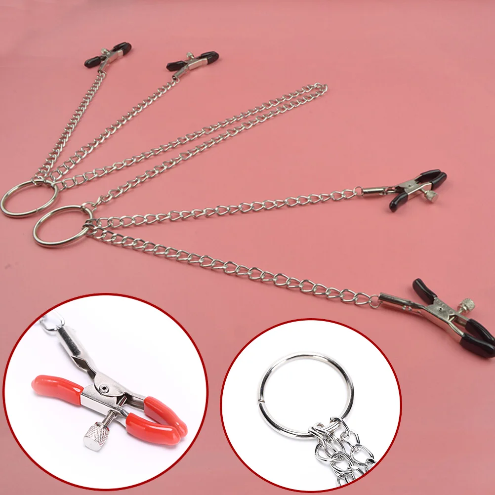 Nipple Clamps 4 Head Chain For Couple Erotic Breast Stimulate Women Bdsm Clit Clips Exotic  Accessories