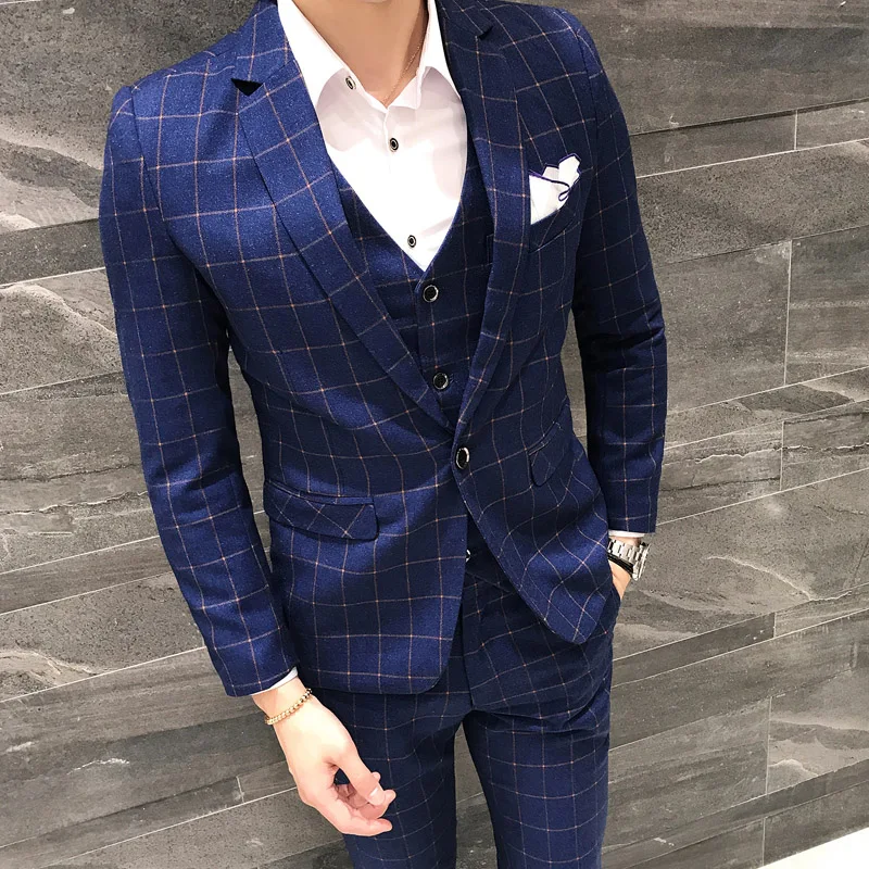 font b 2018 b font New Arrival High Quality Single Breasted Plaid Casual font b