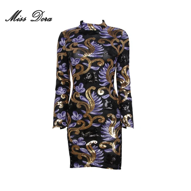 2017 NEW arrival winter sequined Purple black gold font b dress b font runway font b