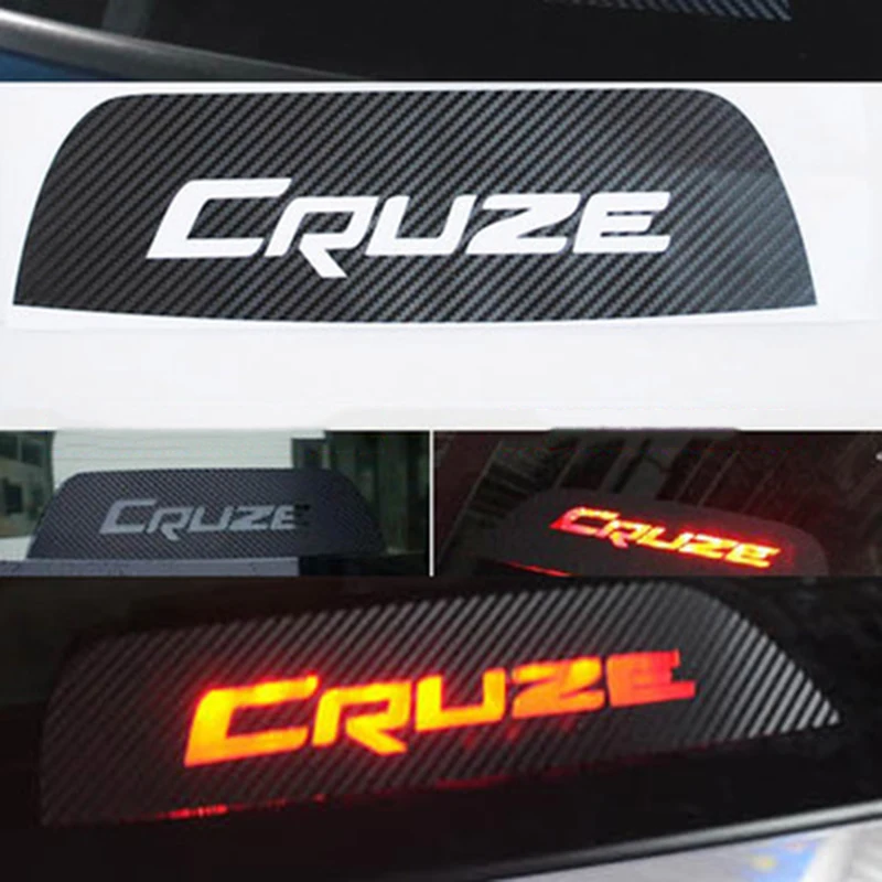 High Mounted Stop Brake Lamp Light 3D Carbon Fiber Stickers And Decals