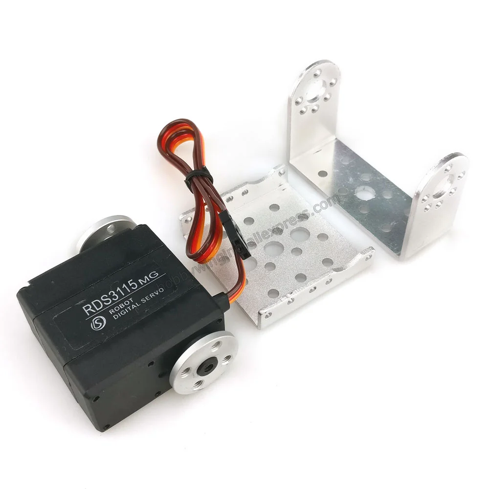 

Robot Servo RDS3115/3120 Metal Gear Dual digital Servo with Bracket kit-2 for Robotic arduino DIY 17-22kg/cm 180/270 degree