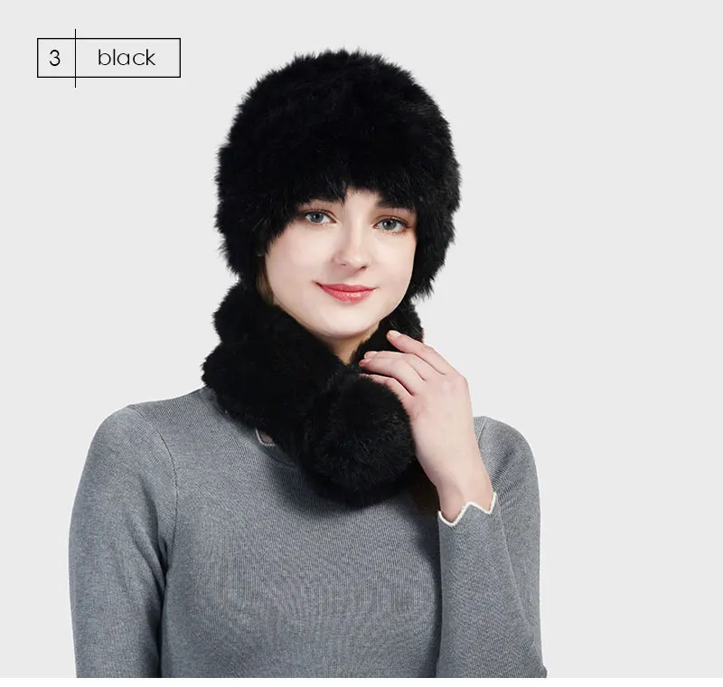Pudi SF724 женщин реальный Рекс кролик меховые шапки и наборы шарфов новый бренд 2018 натуральной шерсти наборы шарф шапка 3 вида цветов