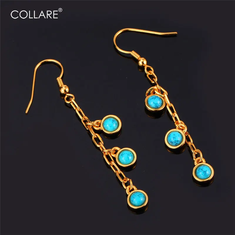 

Collare Turkey Drop Earrings For Women Gold Color Women Gift Wholesale Natural Stone Turkish Earrings Fashion Jewelry E331