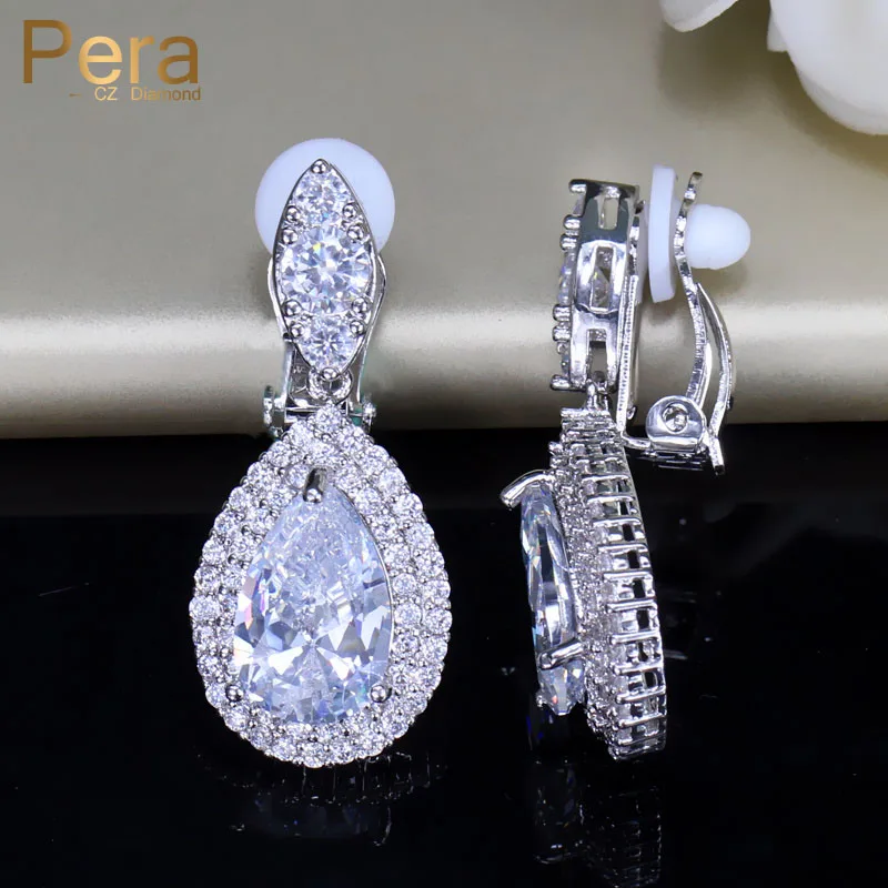 Buy Pera Big Dangle Drop Cubic Zirconia Stone Women