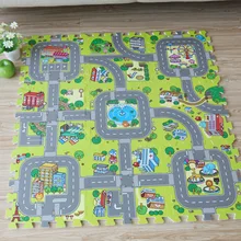 New 9pcs Baby EVA foam puzzle play floor mat City Road Education and interlocking tiles and
