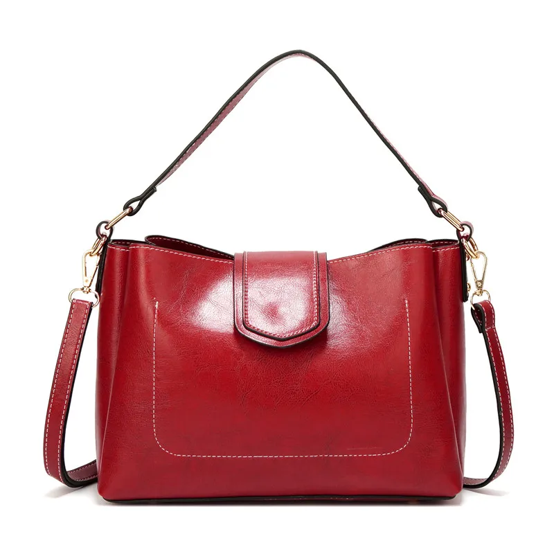 Модные женские Сумки из искусственной кожи, сумка через плечо для женщин, сумки на плечо, брендовые дизайнерские женские сумки, женская сумка-мессенджер, Черная - Цвет: Красный