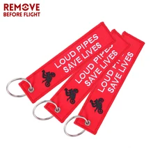 3 шт./лот,, модный брелок для мотоцикла, запчасти для автомобиля, аксессуары, громкие трубы, спасение жизни, брелок для ключей, ювелирная вышивка, брелок для ключей