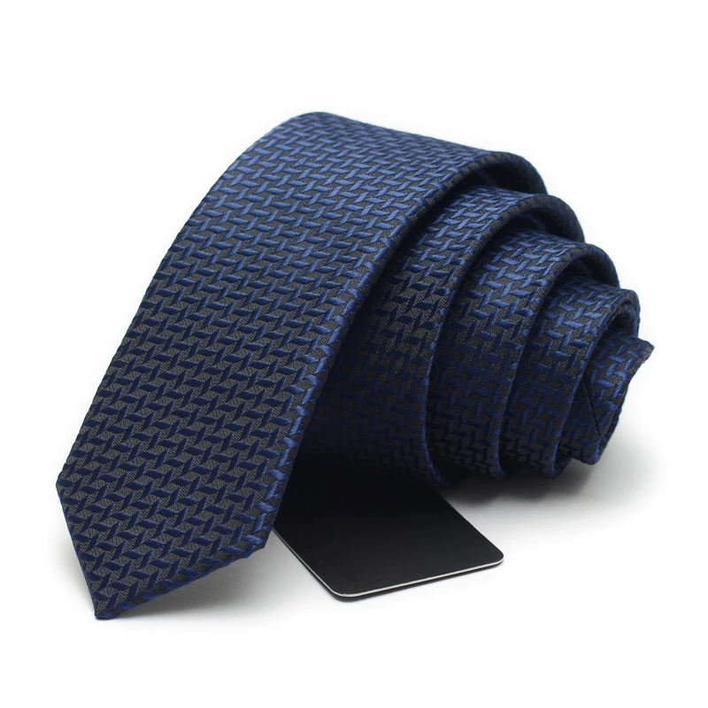 

High Quality 2021 New Brand 5CM Slim Ties for Men Silk Navy Blue Neckties Graduation Work Party Wedding Fashion Casual HB13