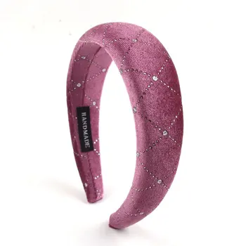 

4cm Width Velvet Hairbands Thick Sponge Headbands Plastic Pad Headwear Hair Accessories