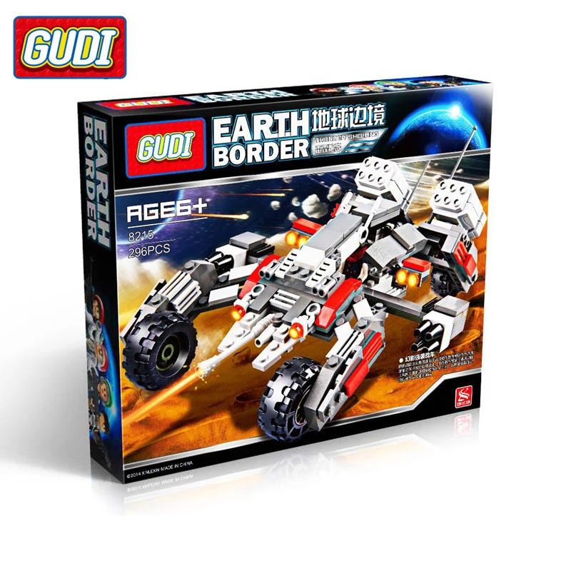 

GUDI 296pcs Earth Border Series Thunder Shelling Building Blocks Toy Children Educational Bricks Toys For Kids Gifts