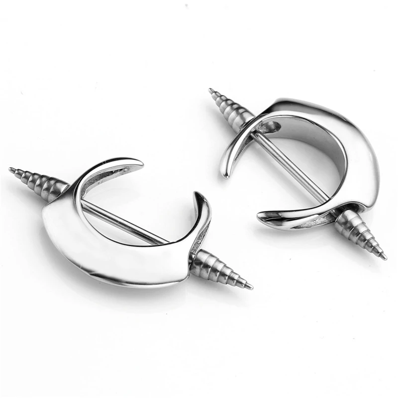 

Jovivi 2pcs U Nipple Shield Crystal Gem Ring 16G 1/2" 12mm Silvery Stainless Steel Sexy Nipple Piercing Jewelry For Girl Women