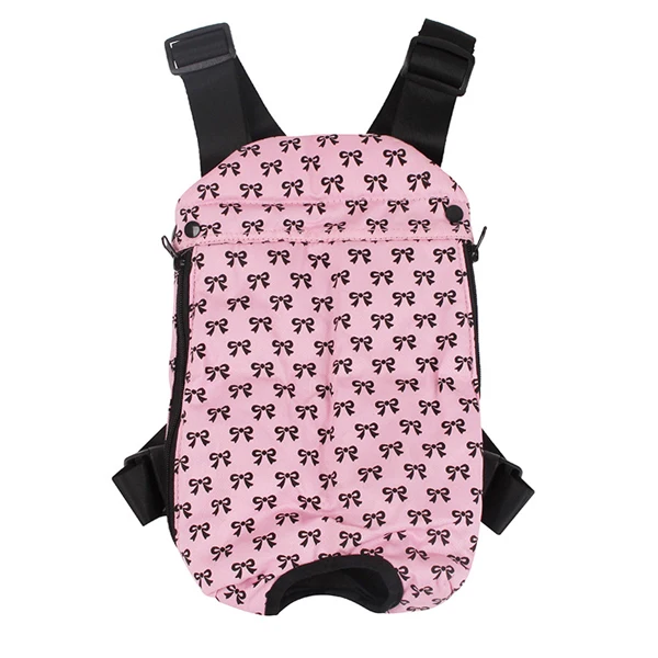 Прочный и удобный дышащий рюкзак для домашних животных с дизайном бабочки, двойной рюкзак на плечо для домашних животных, кошек, собак, переносная Холщовая Сумка На Открытом Воздухе - Цвет: Pink