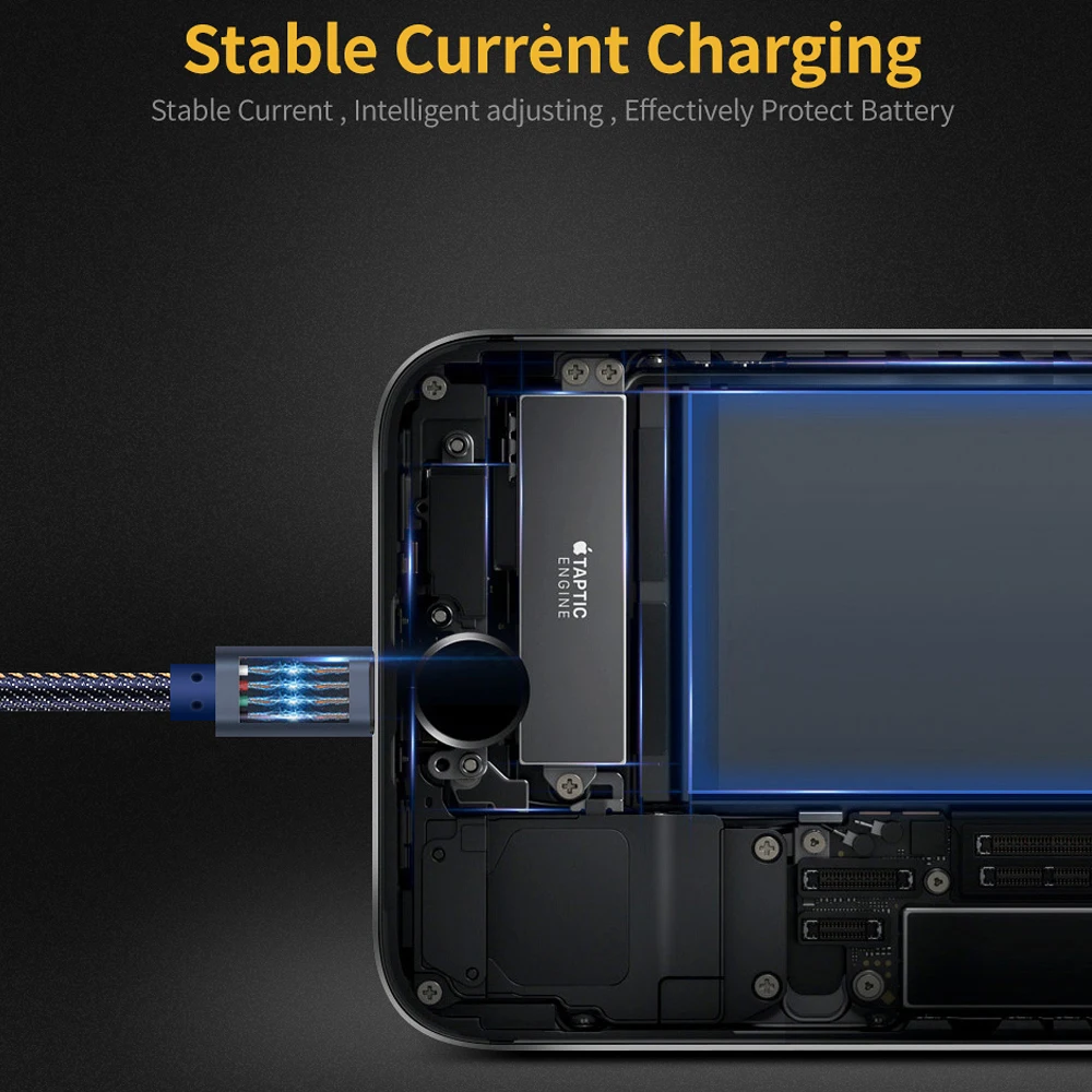  FLOVEME USB Kabel Für iPhone 7 6 6s 8 5 V/2.1A Schnelle Ladung 1m Denim Kabel USB Ladegerät Draht F