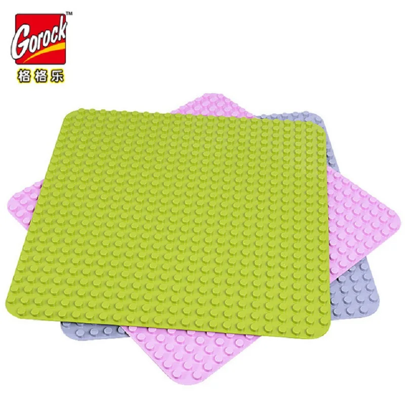 

GOROCK 24*24Dots Large Particles Baseplates Compatible Duploe Big Size Exlarge Brick Plate Board Toys For Children Gift