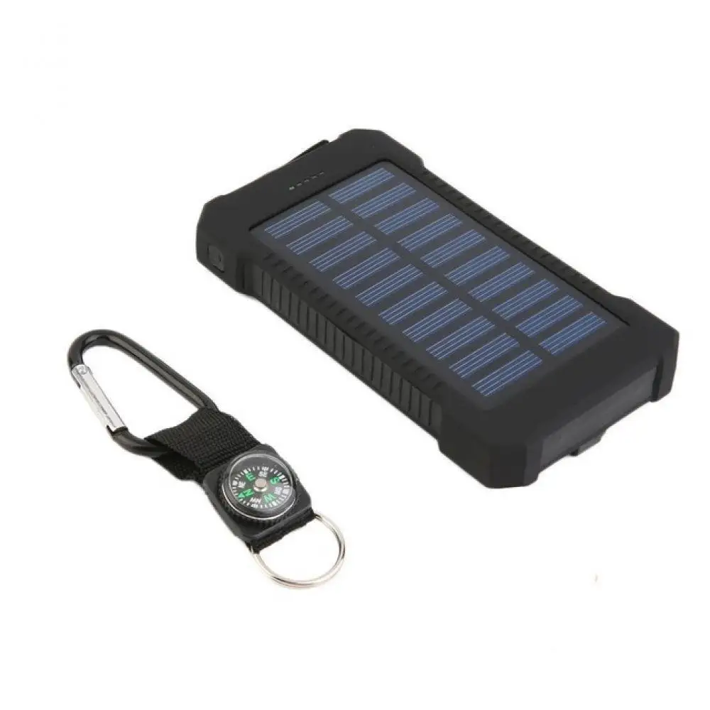 

Waterproof 20000mah solar Power Bank Charger External Battery LED Lighting Charging PowerBank for iPhone X 8plus for Samsung