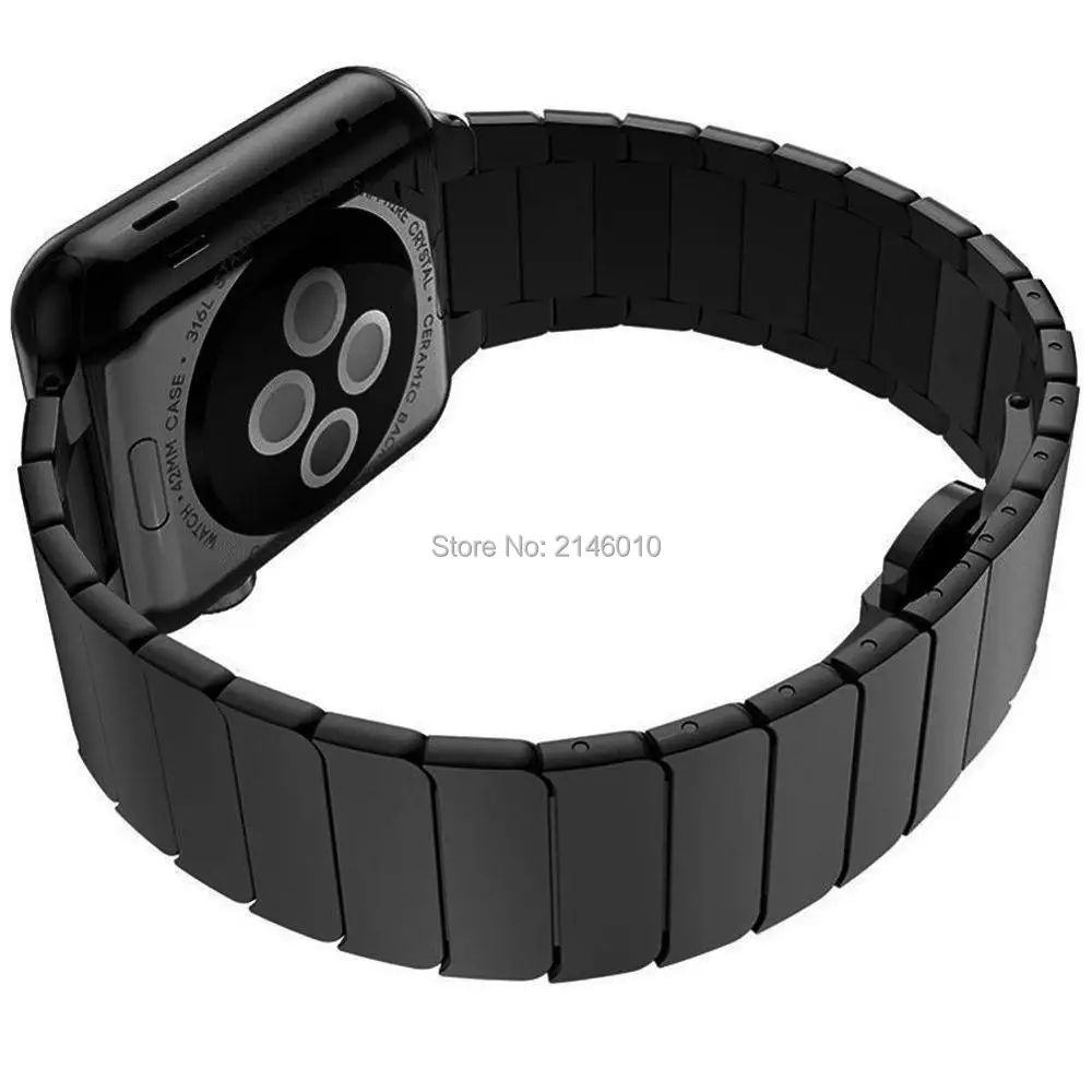 Нержавеющая сталь металлический браслет ссылку для 38 мм/42 мм Apple Watch Series 4/3/2/1 Спорт и Edition бабочка раскладывающаяся застежка ремешок для наручных часов