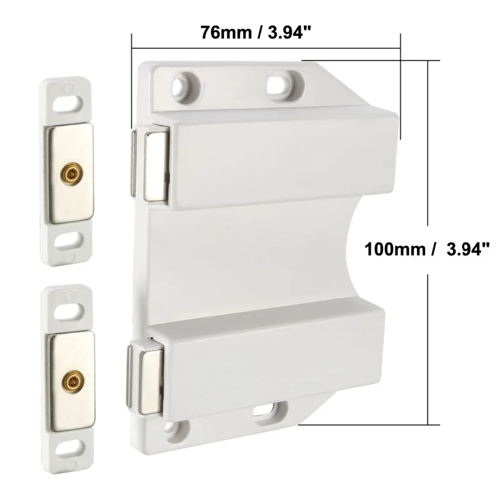 

Uxcell 2Set Push To Open Magnetic Touch Catch Latch Long Stroke for Cabinet Door Shutter Single Double Furniture Door Stops