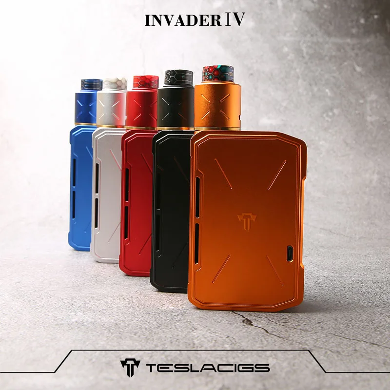 Оригинальный Tesla Invader IV 4 Teslacigs 280 Вт бокс мод с двойной катушкой RDA бак Vape