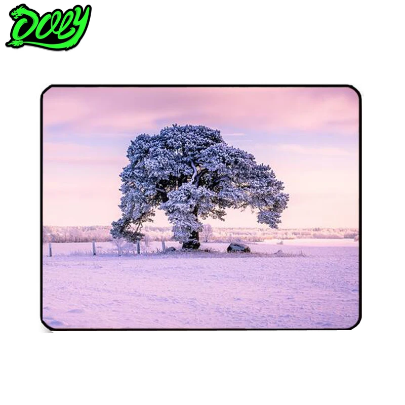 

DOKLY mouse pad gaming mouse mat Snow scene 260X210X3mm locking edge speed version mouse mat