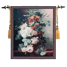 Belgiam гобелен высокого качества красивый цветок 118*138 см домашняя текстильная отделка гобелен настенный PT-100