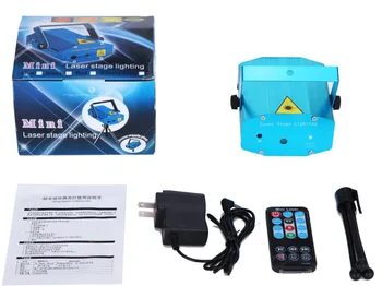 

High Quality 150mW Mini Laser Light Disco Stage Light Party Pattern Lighting Projector Show IR Remote RG Laser Projector Light