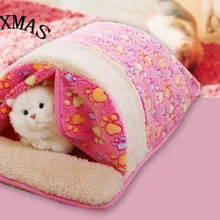 Съемные товары для домашних животных теплая мягкая кошка дом спальный мешок для домашних животных милая собака питомник Лежанка для кошки кошачья спальный мешок Тедди D376