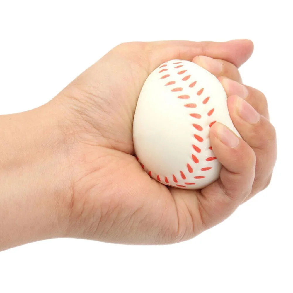 

6CM Baseball Shape Stress Relief Relaxation Squeeze Soft Foam Ball Hand Wrist Exercise Ball Massage & Relaxation